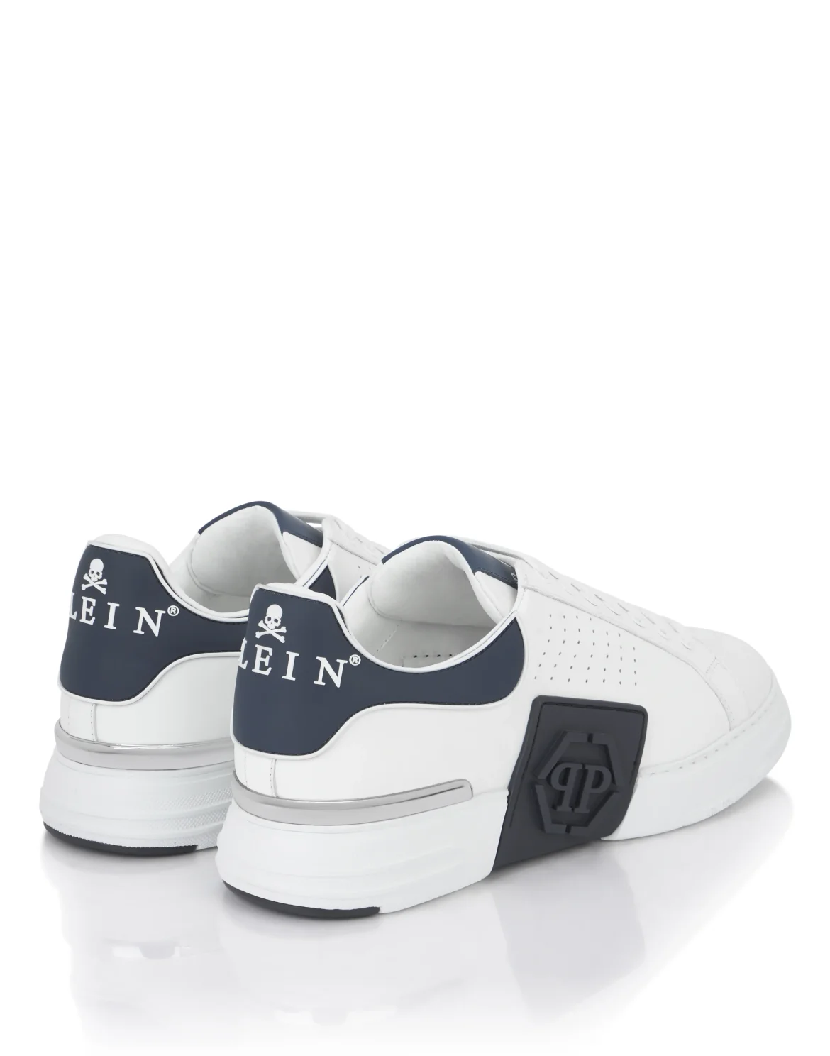Nappa Leather Sneakers Low Top Hexagon, цвет: Белый