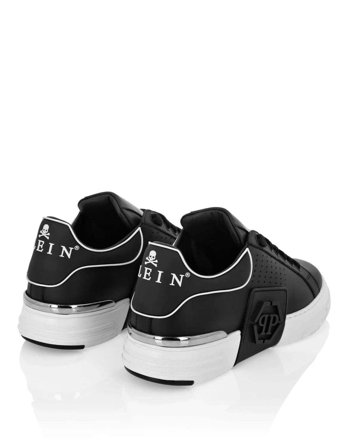 Nappa Leather Sneakers Low Top Hexagon, цвет: Черный