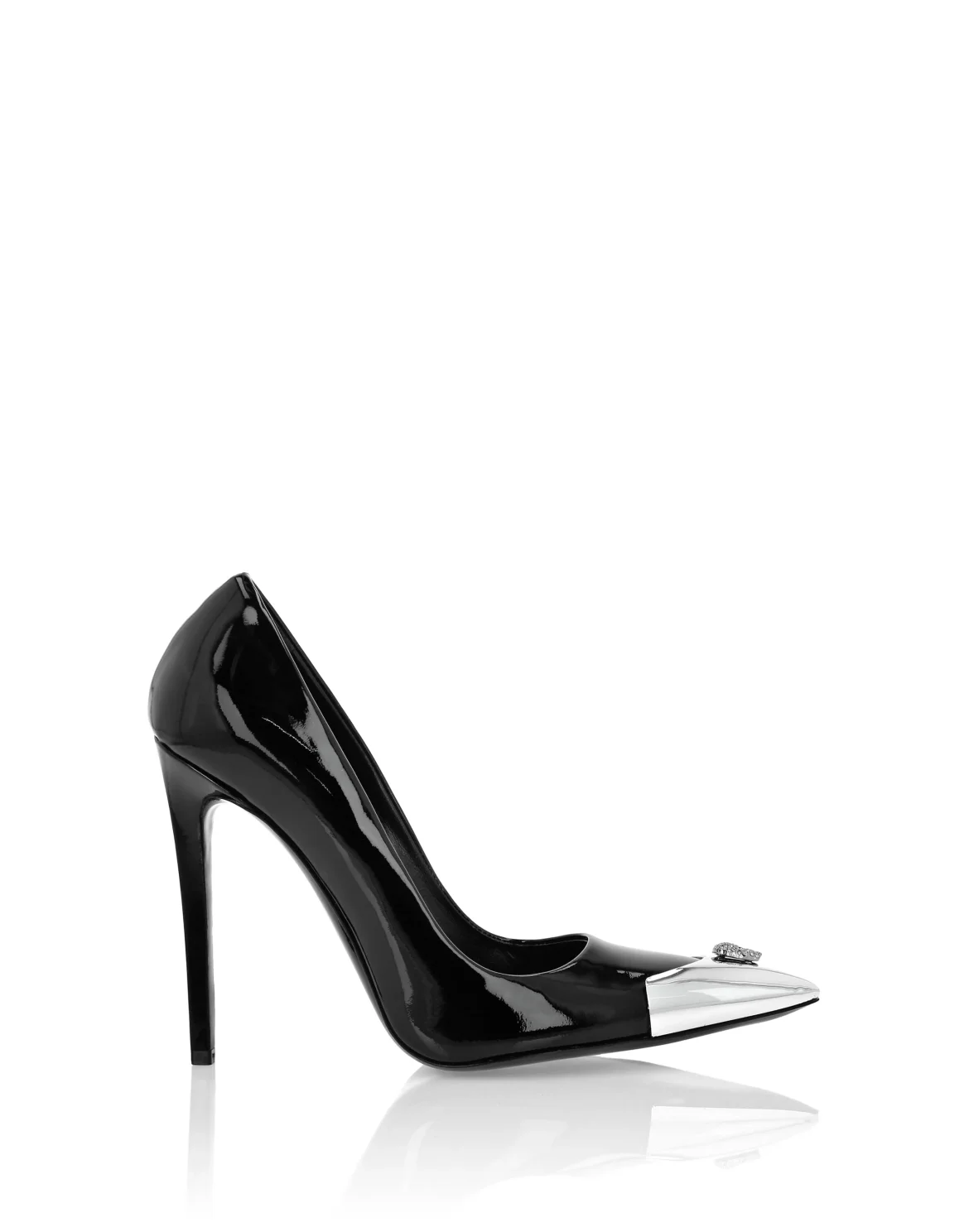 Patent Leather Decollete Hi-Heels Skull, цвет: Черный