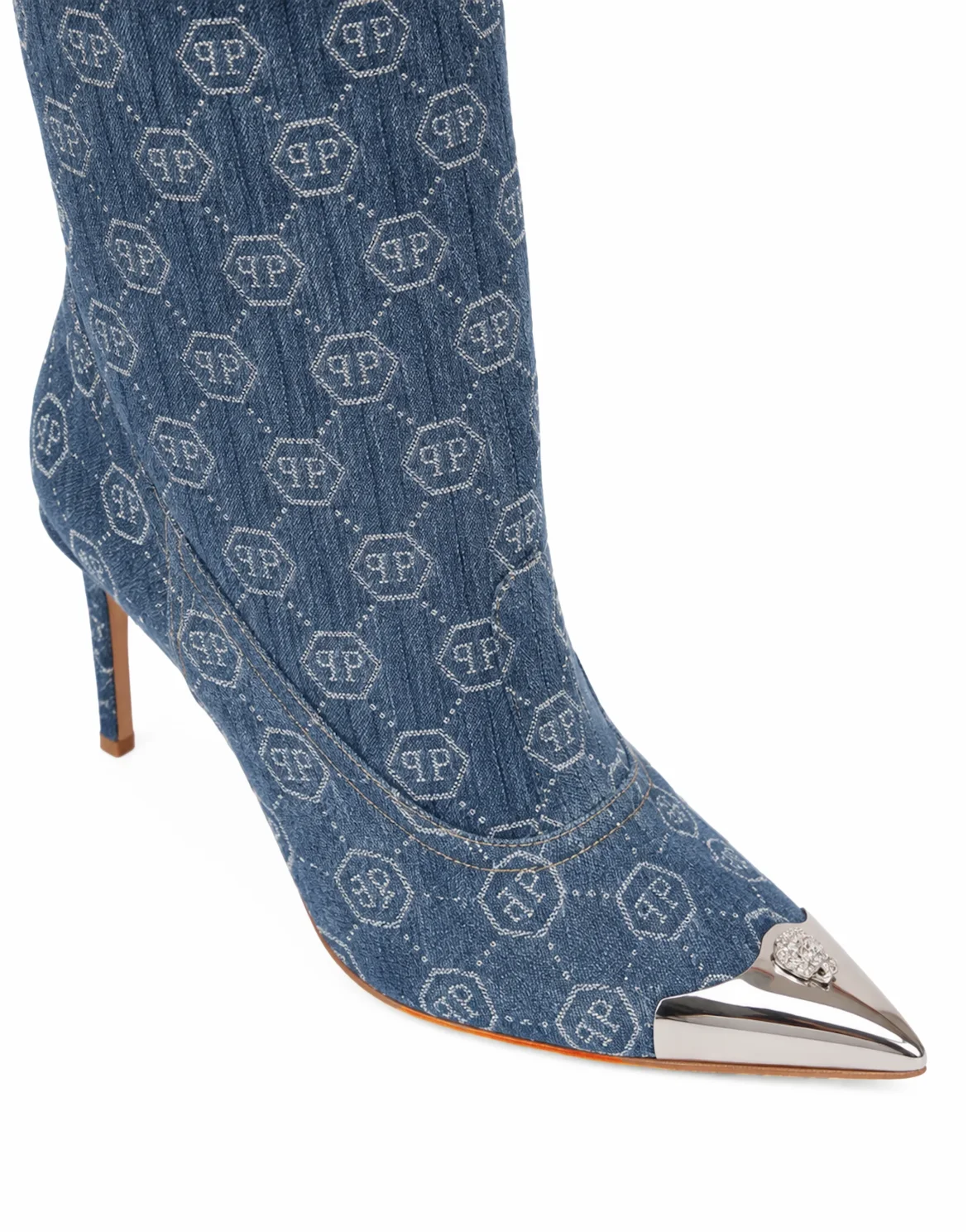 Denim Boots High Heels Monogram, цвет: Синий