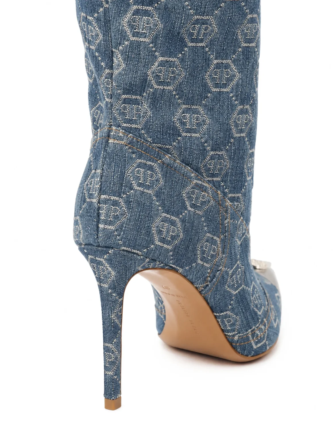 Denim Boots High Heels Monogram, цвет: Синий