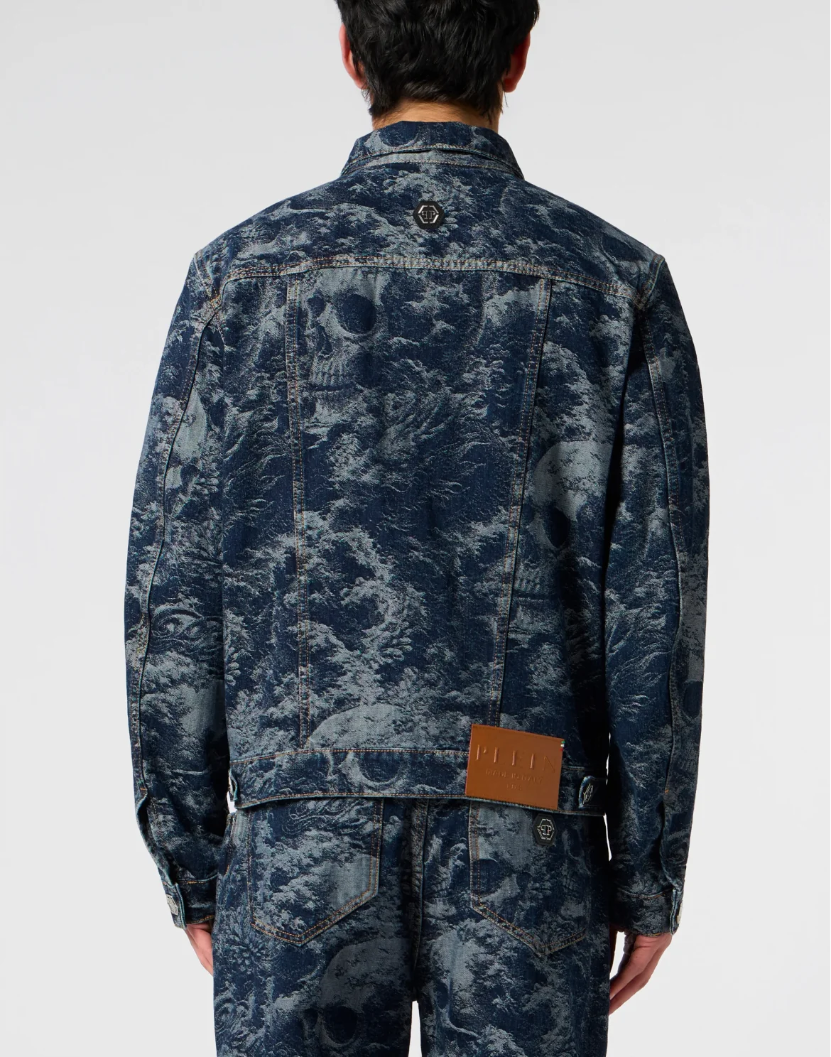 Trucker Jacket  All-Over Skull Skull, цвет: Синий