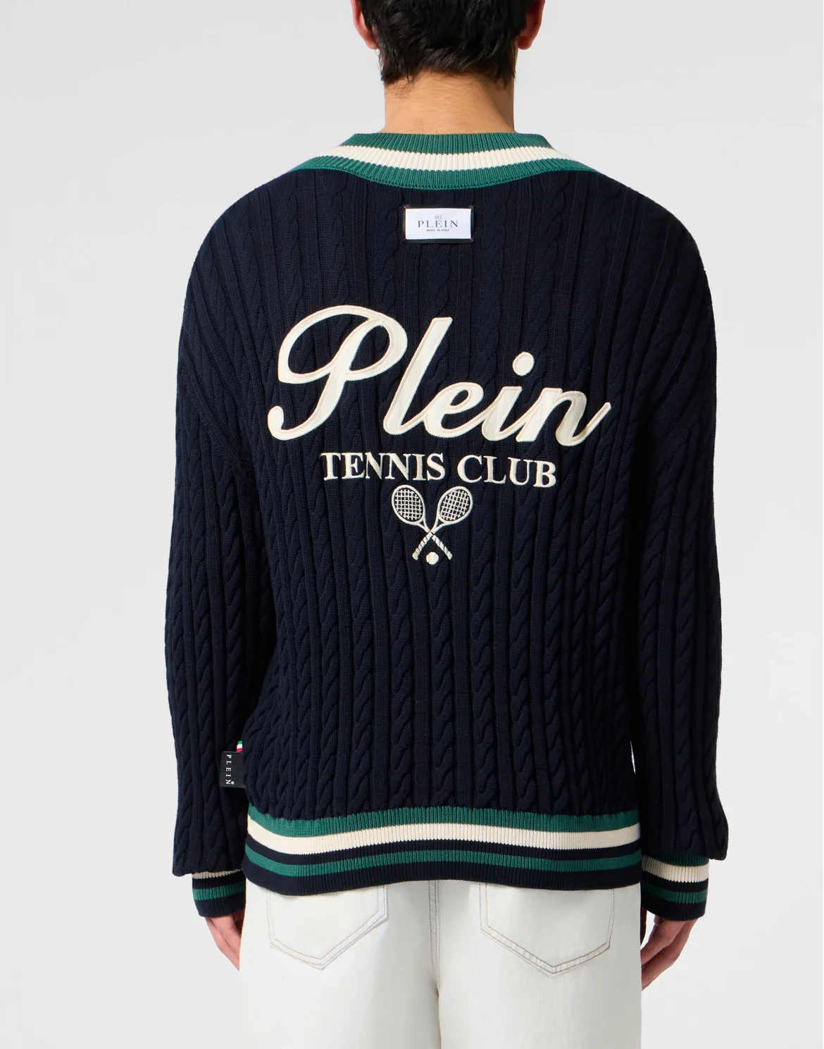 V-Neck Pullover Plein Tennis, цвет: Синий