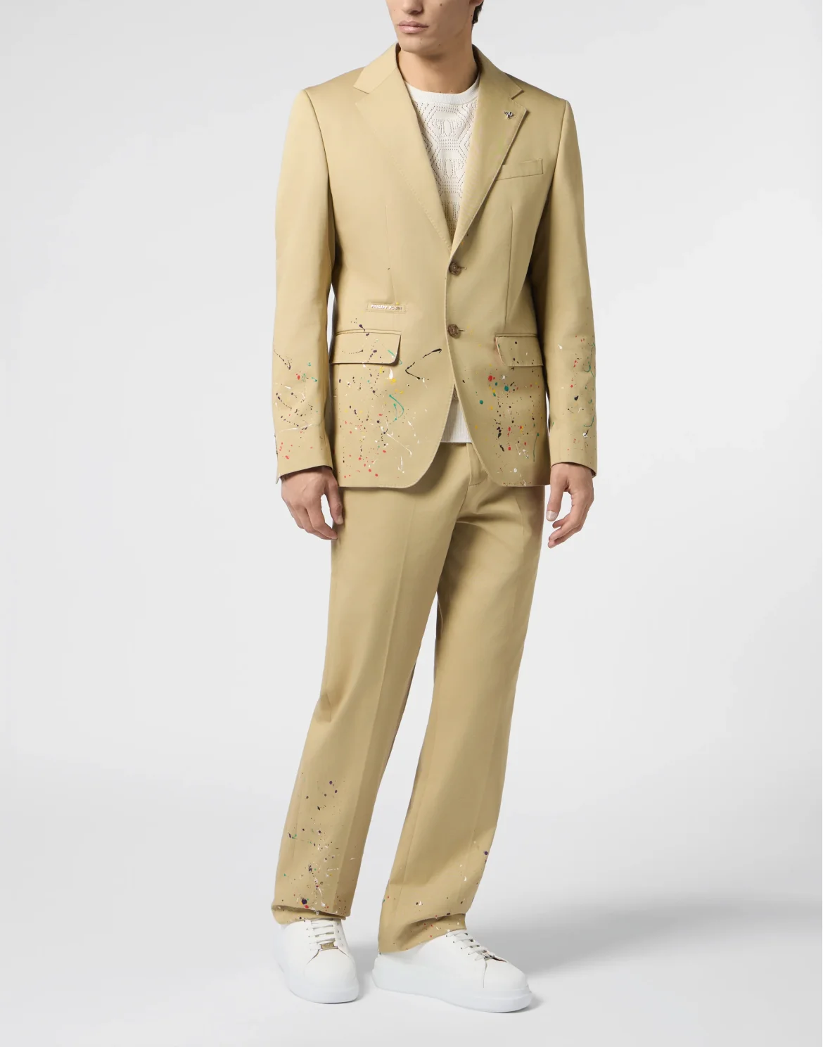Blazer Gigolo Fit Paint Splash Painted, цвет: Бежевый