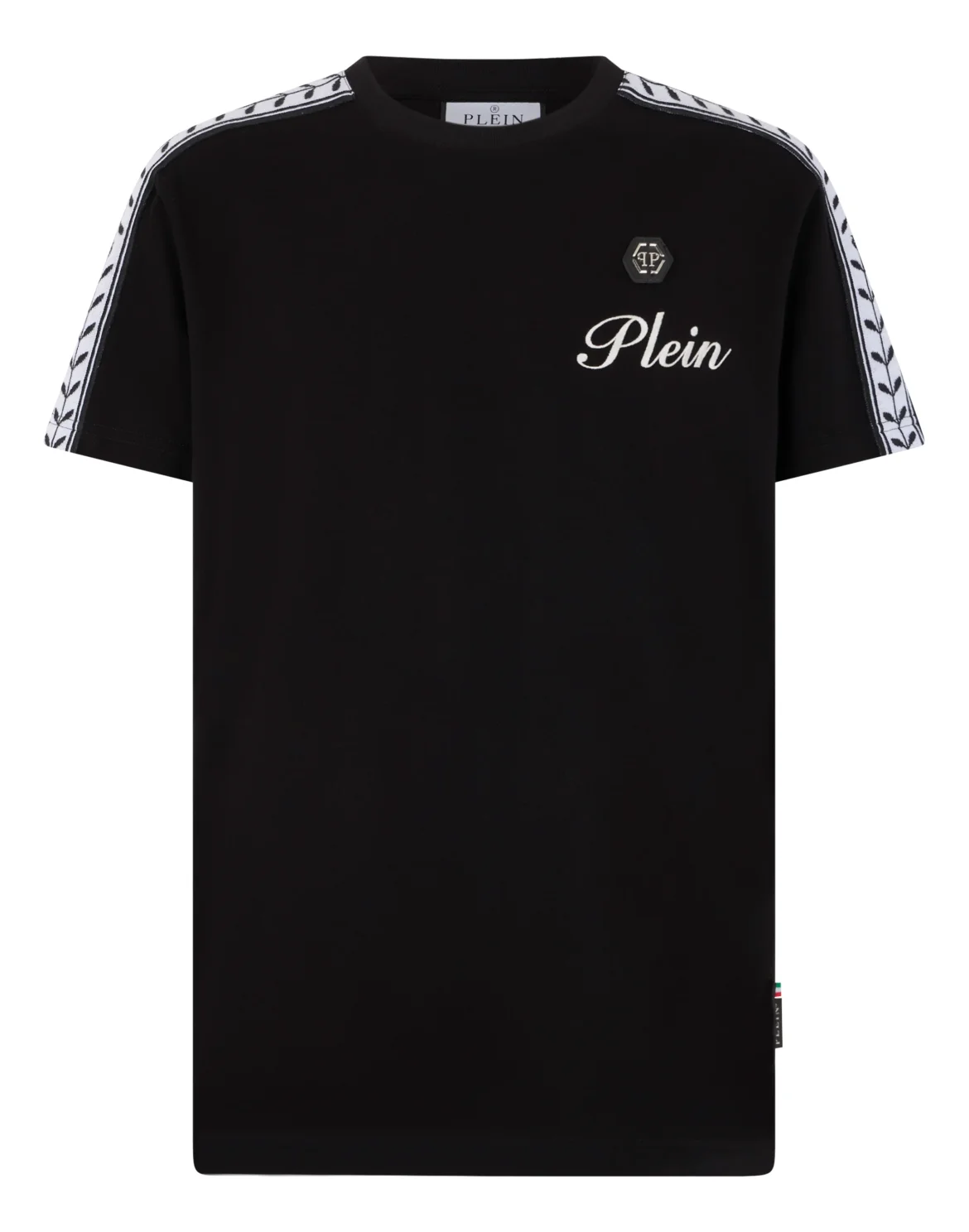 Piquet Round Neck T-Shirt Plein Tennis, цвет: Черный