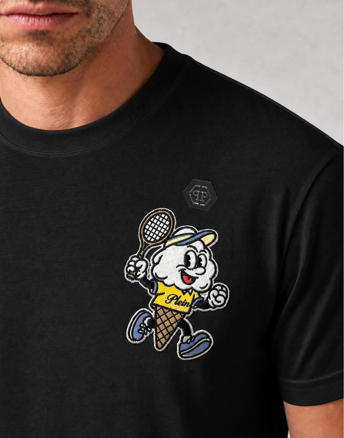 Round Neck T-Shirt Gelato Monsters, цвет: Черный