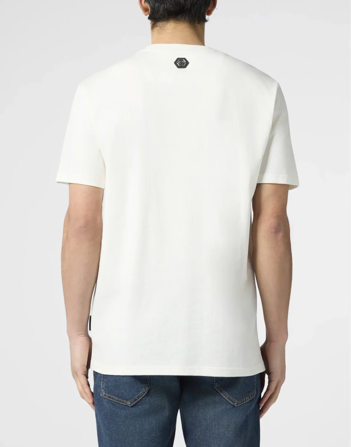 Round Neck T-Shirt Gummy Plein Stones, цвет: Бежевый