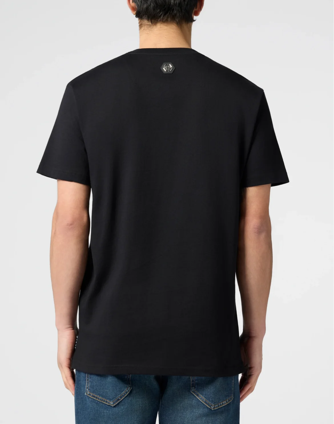 Round Neck T-Shirt Gummy Plein Stones, цвет: Черный