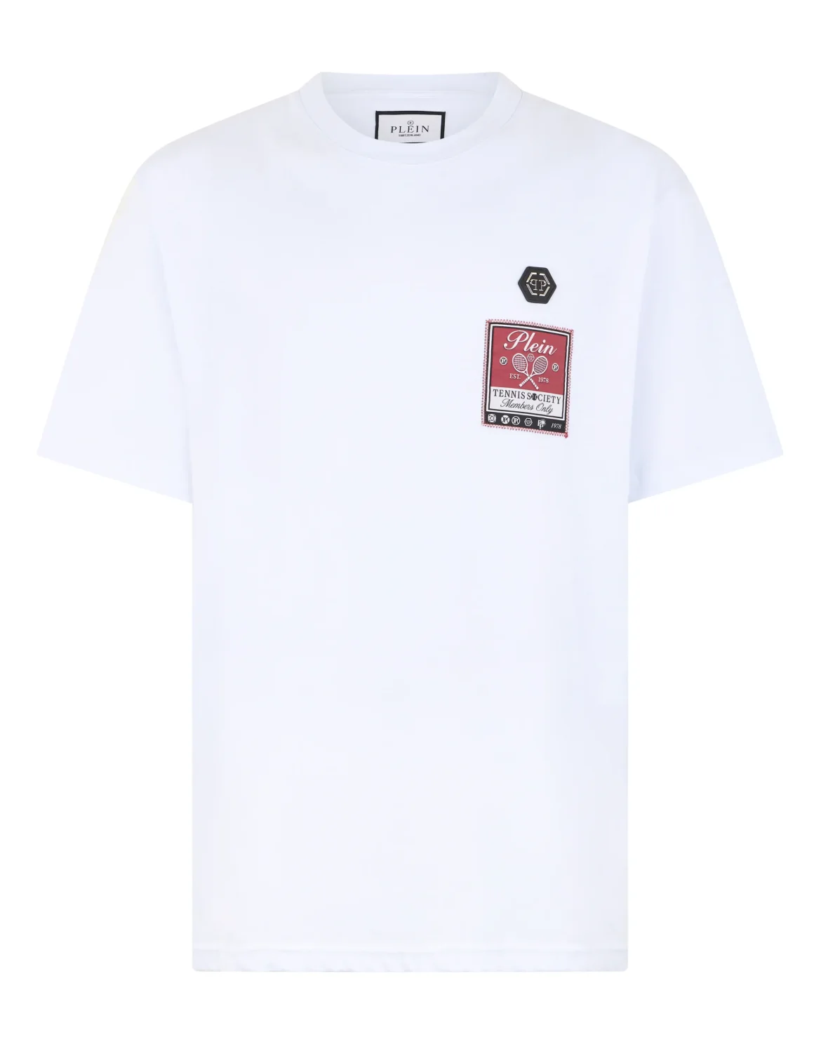 Round Neck T-Shirt Tennis Society Label, цвет: Белый