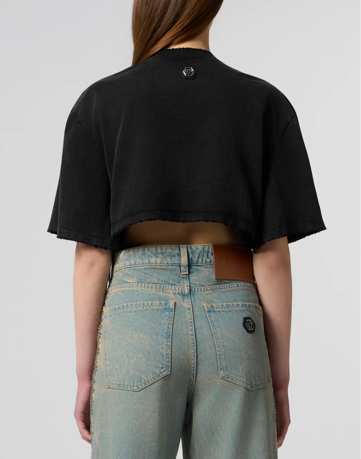 Cropped T-Shirt Cannes Tennis Club, цвет: Черный