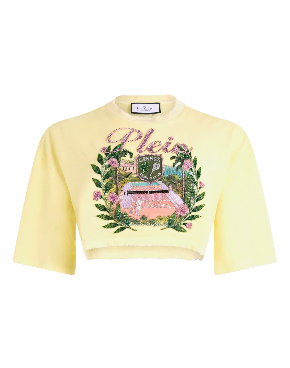 Cropped T-Shirt Cannes Tennis Club, цвет: Желтый