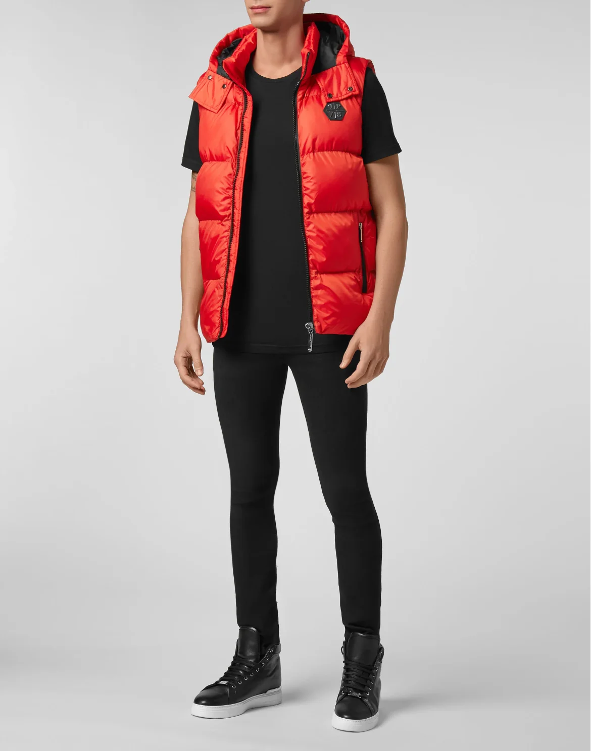 Short Vest Slim Cut, цвет: Красный