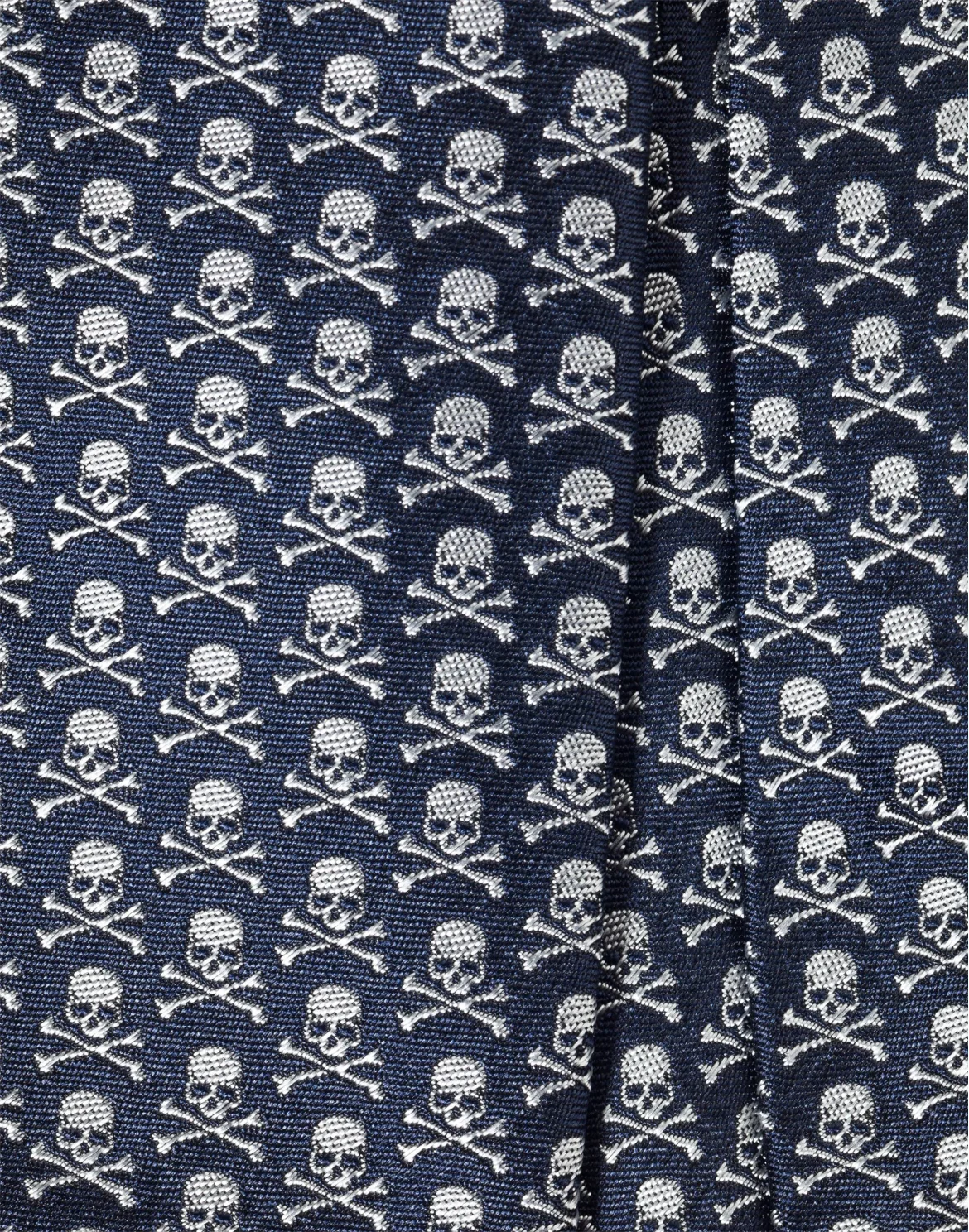 Thick Tie "mini skull", цвет: Синий