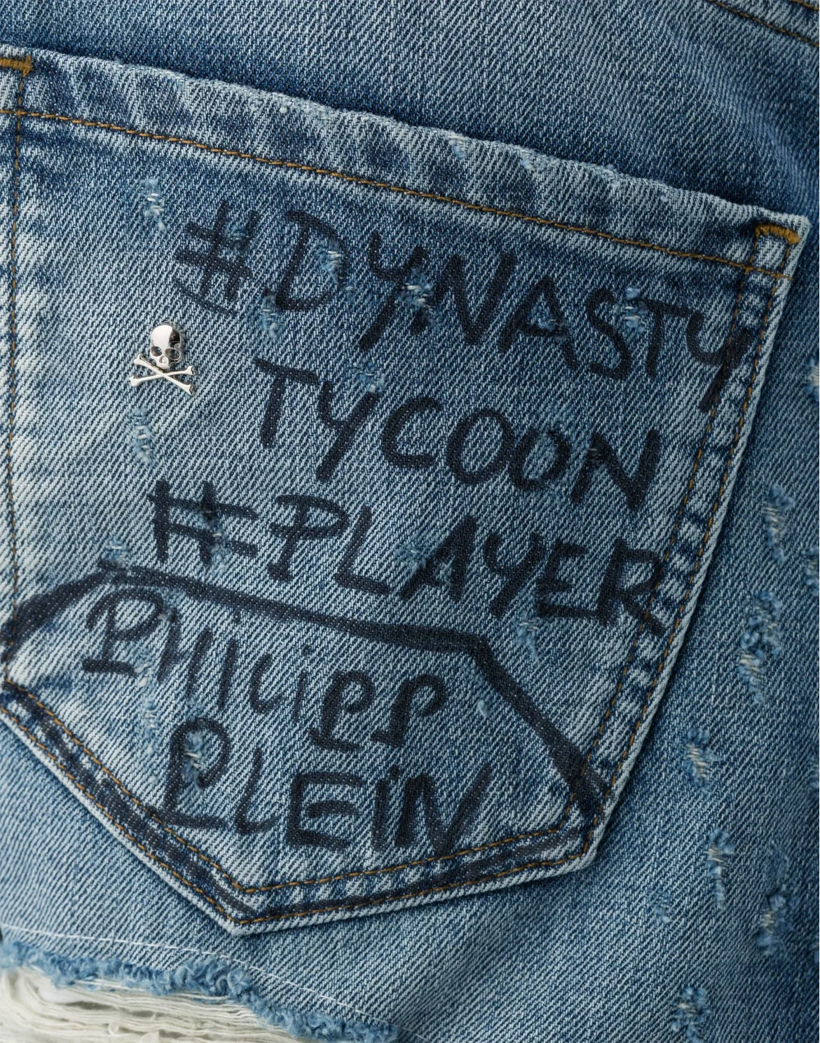 Straight Cut "Shot denim", цвет: Синий