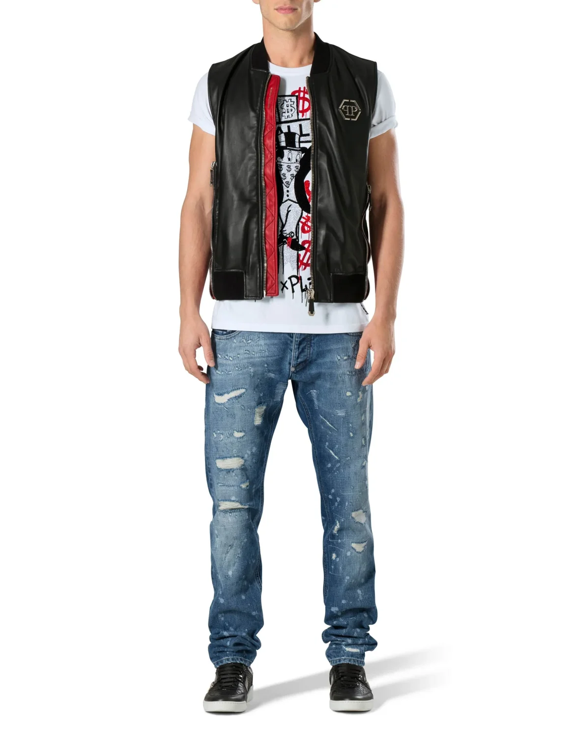 Straight Cut "Shot denim", цвет: Синий