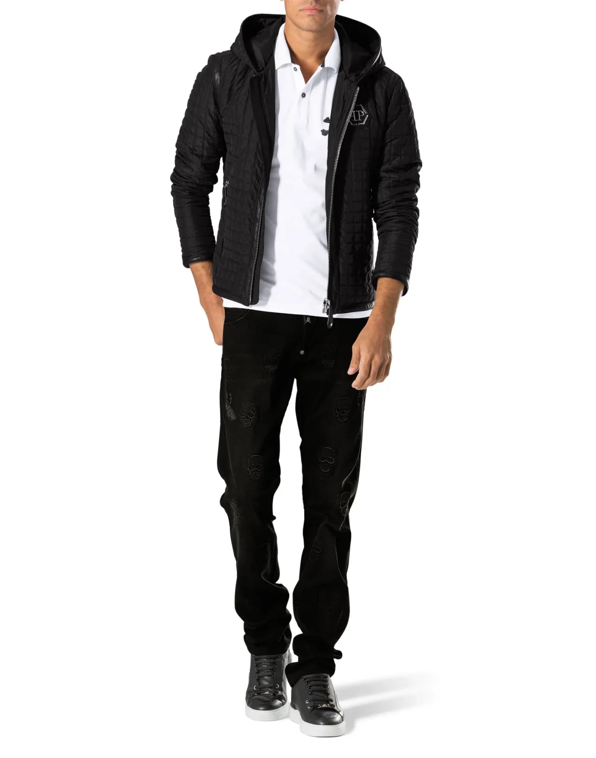 Slim Fit Polo shirt SS "Double colors", цвет: Белый