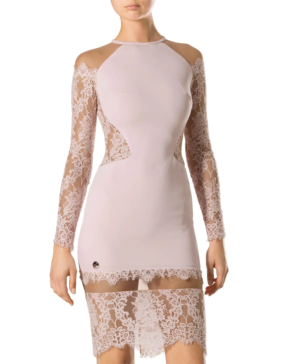 Short Dress "Laced Lack", цвет: Розовый