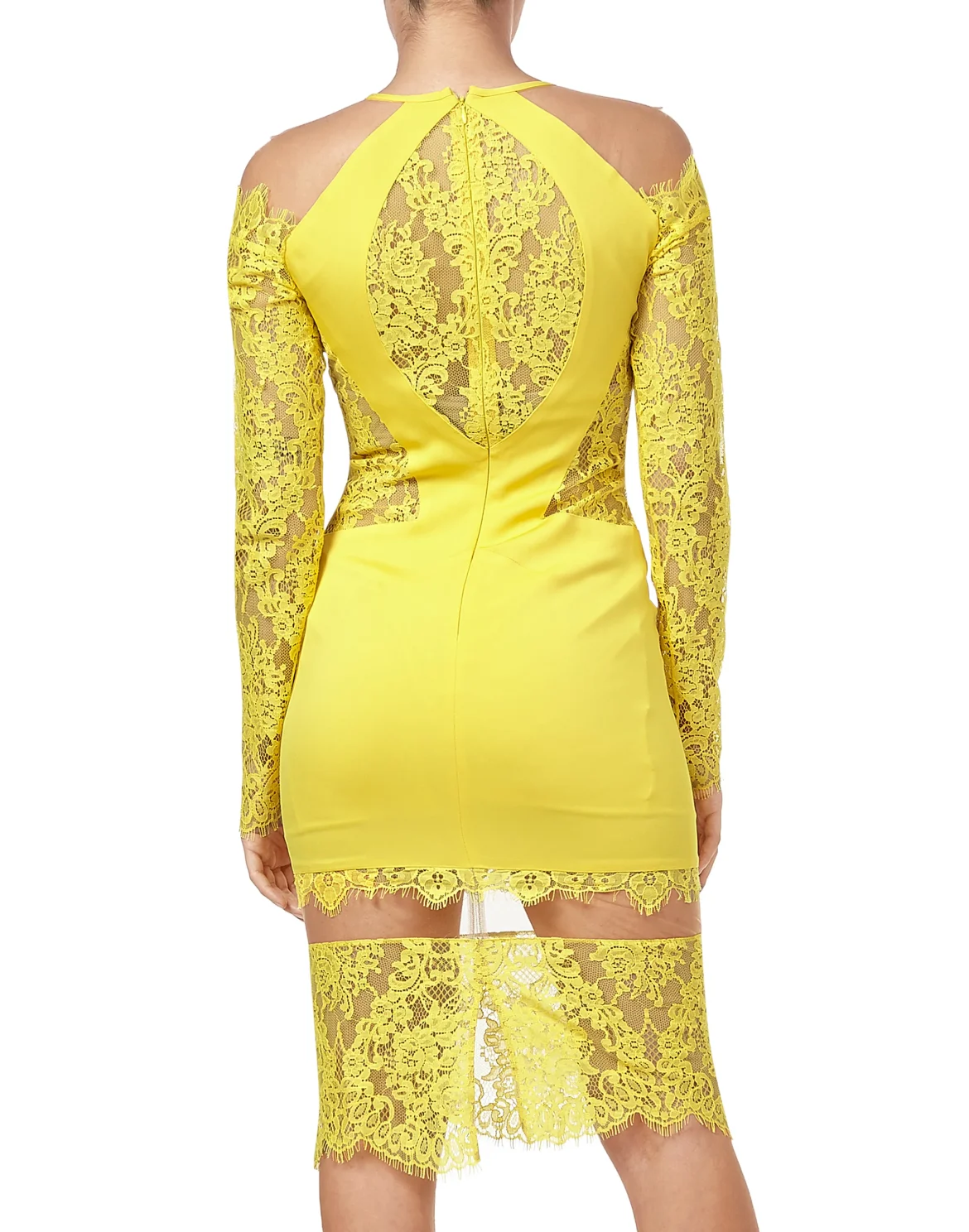 Short Dress "Laced Lack", цвет: Желтый