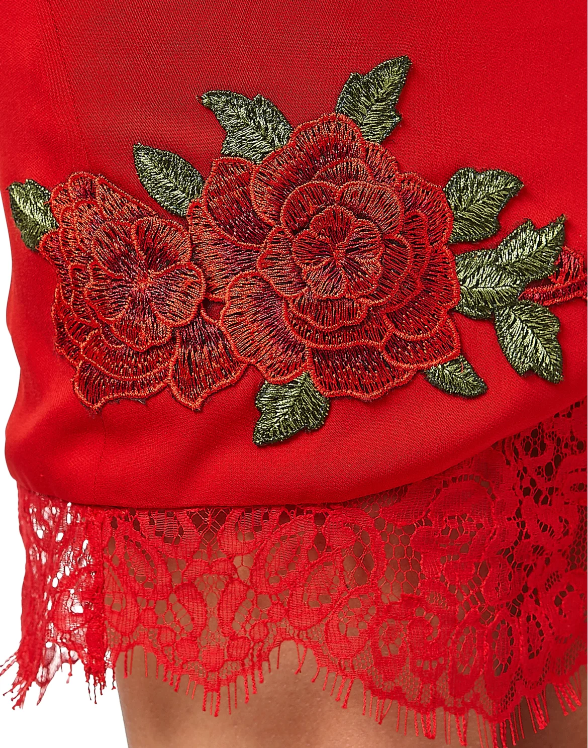 Short Skirt "Pizzo Sea", цвет: Красный