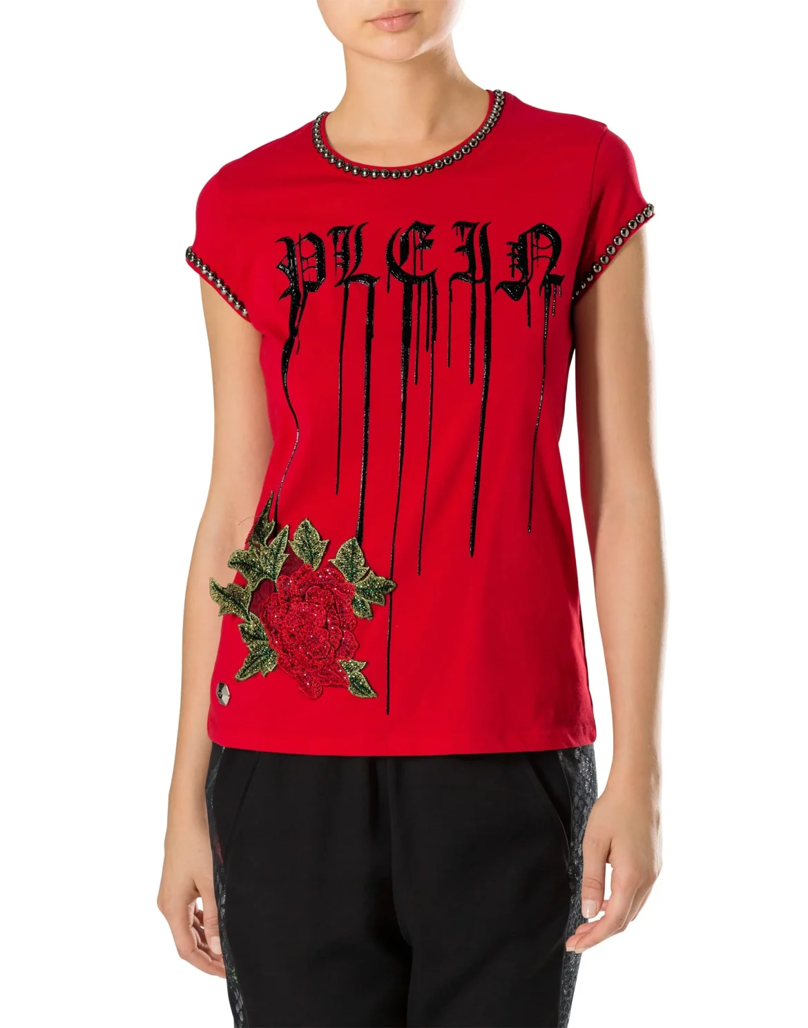 T-shirt Round Neck SS "Shiny rose", цвет: Красный
