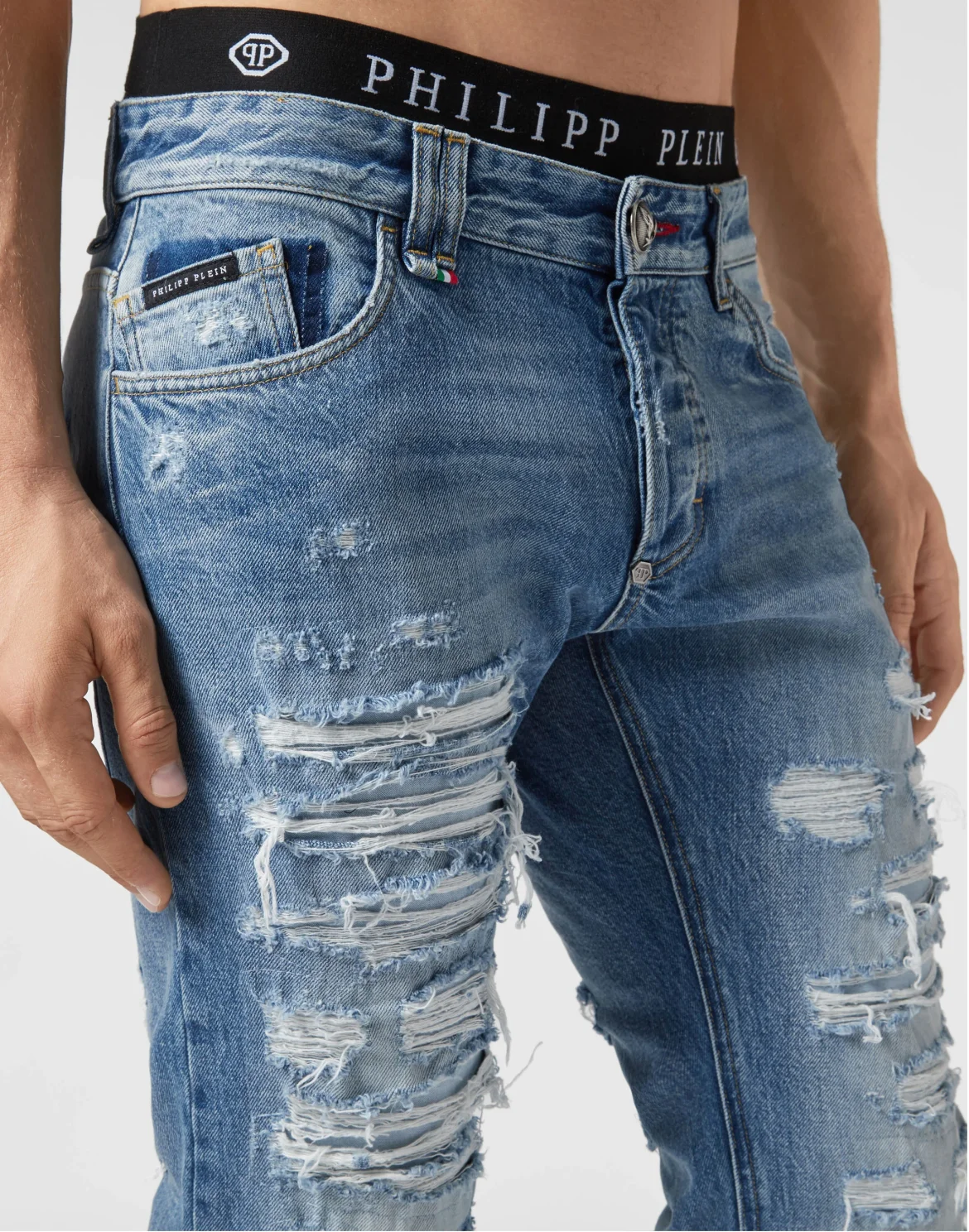 Straight Cut ripped Original, цвет: Синий