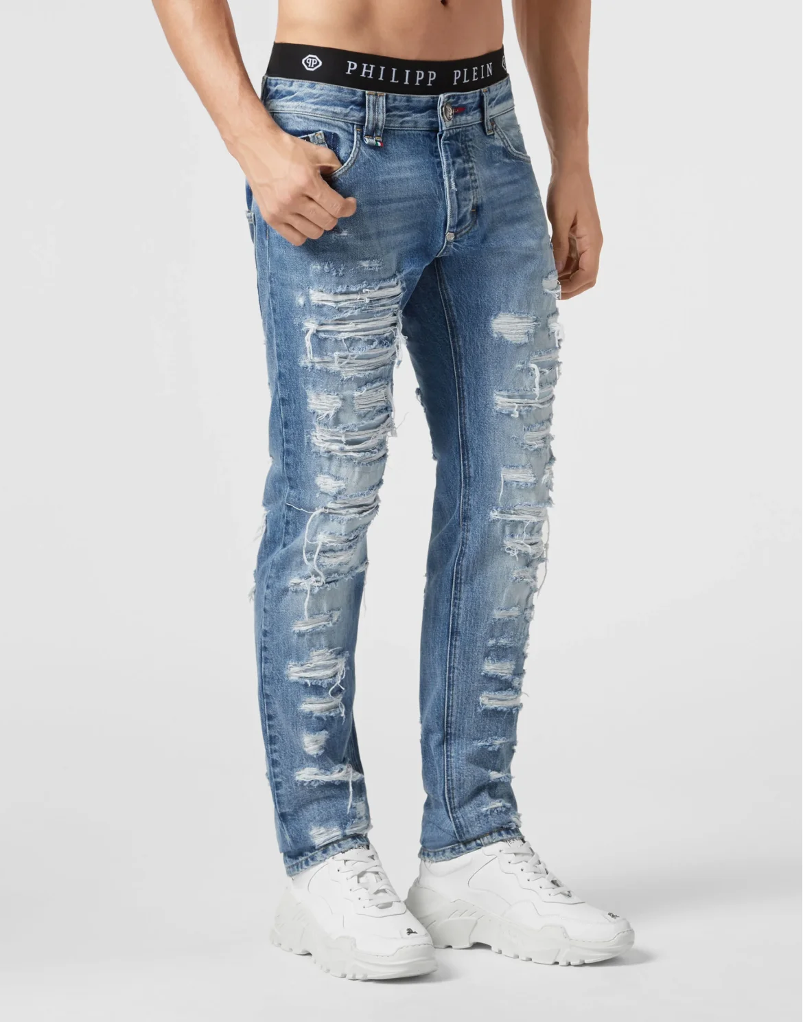 Straight Cut ripped Original, цвет: Синий