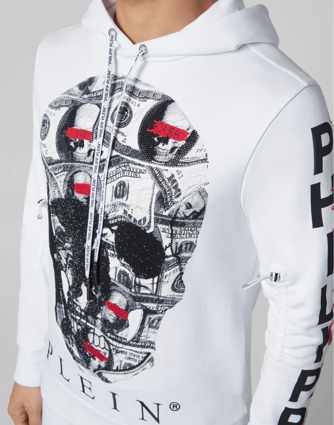 Hoodie sweatshirt Dollar, цвет: Белый