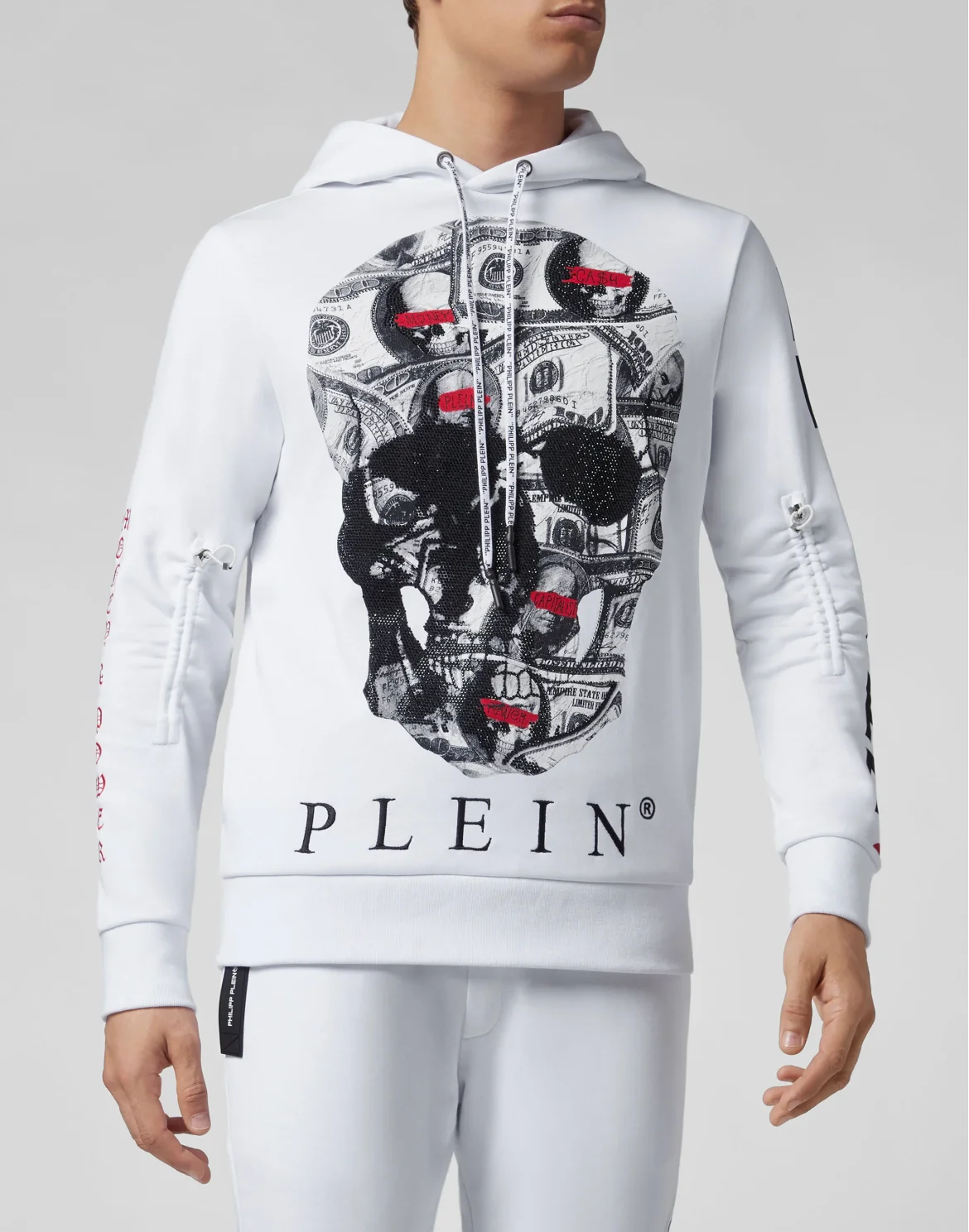 Hoodie sweatshirt Dollar, цвет: Белый