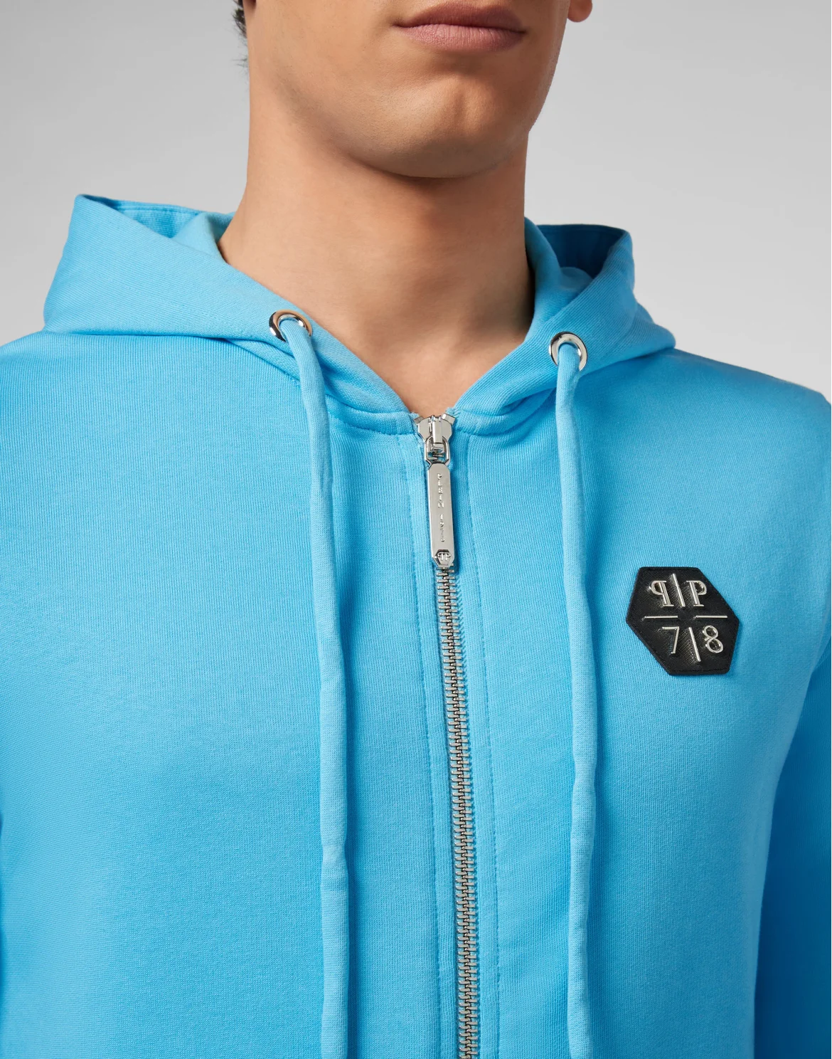 Hoodie Sweatjacket Allover skull, цвет: Голубой