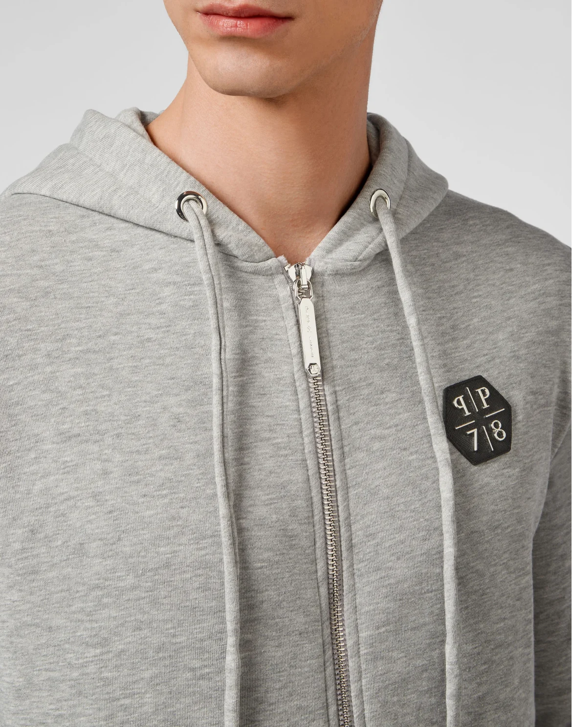 Hoodie Sweatjacket Allover skull, цвет: Серый
