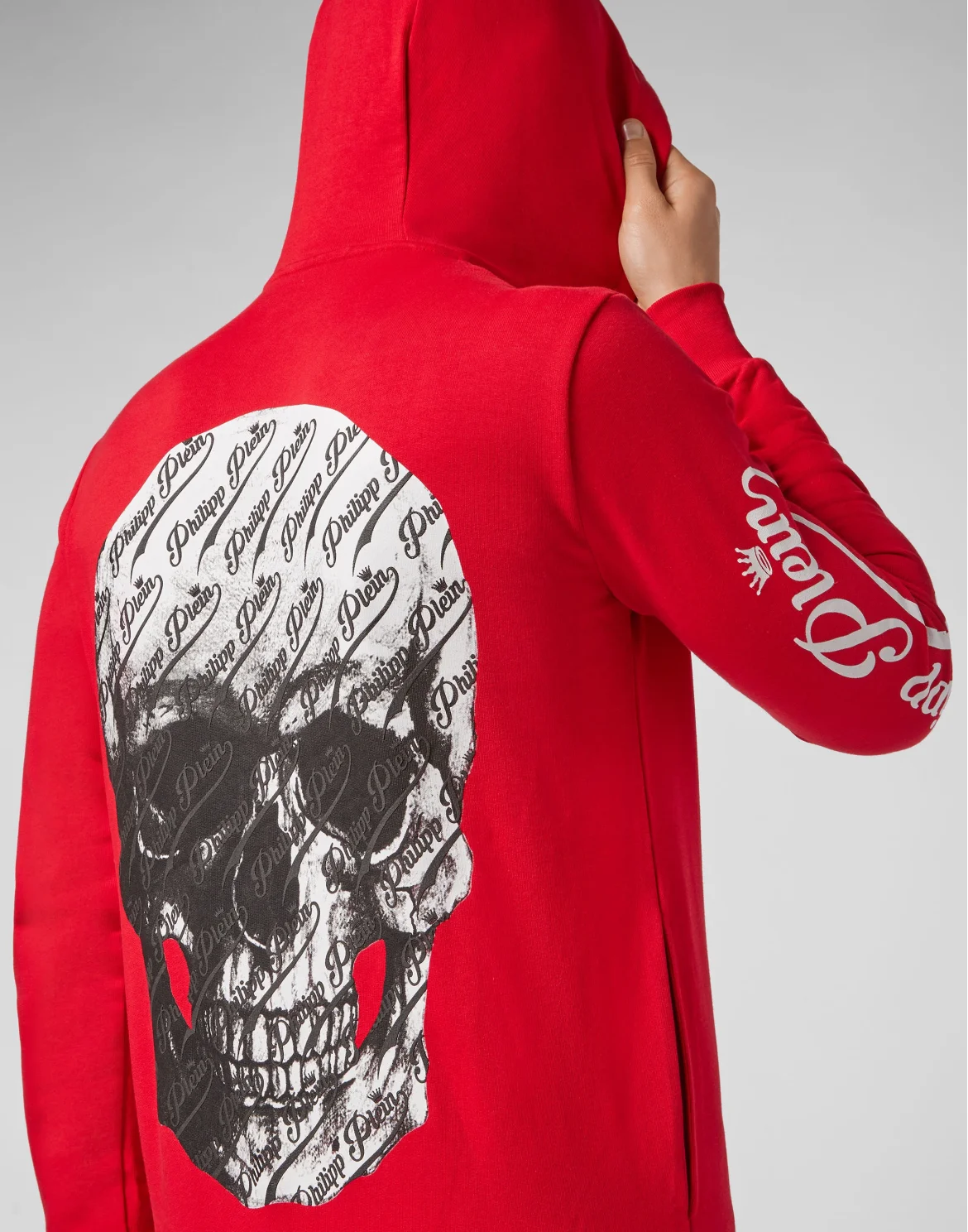 Hoodie Sweatjacket Allover skull, цвет: Красный