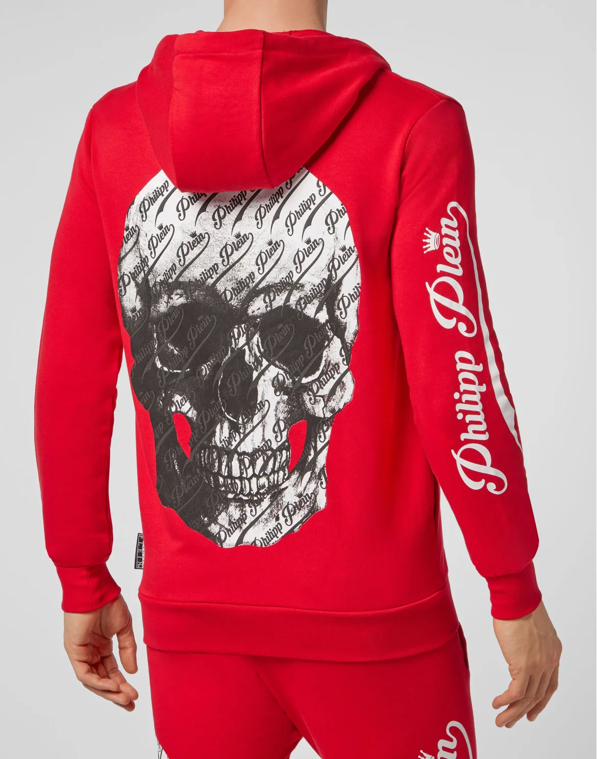 Hoodie Sweatjacket Allover skull, цвет: Красный