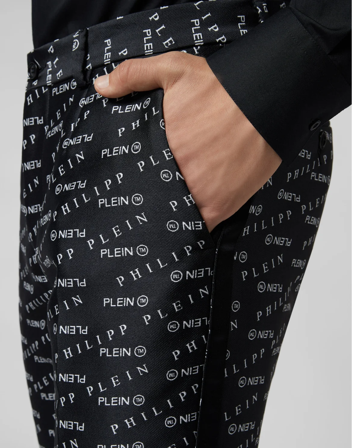 Long Trousers jacquard All over PP, цвет: Черный