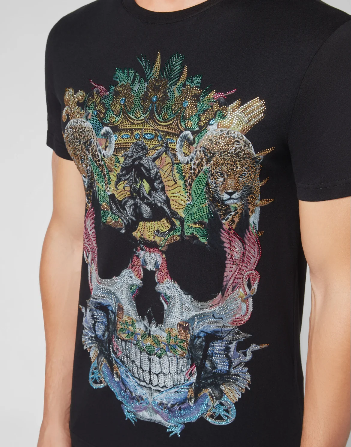 T-shirt Round Neck SS Jungle, цвет: Черный
