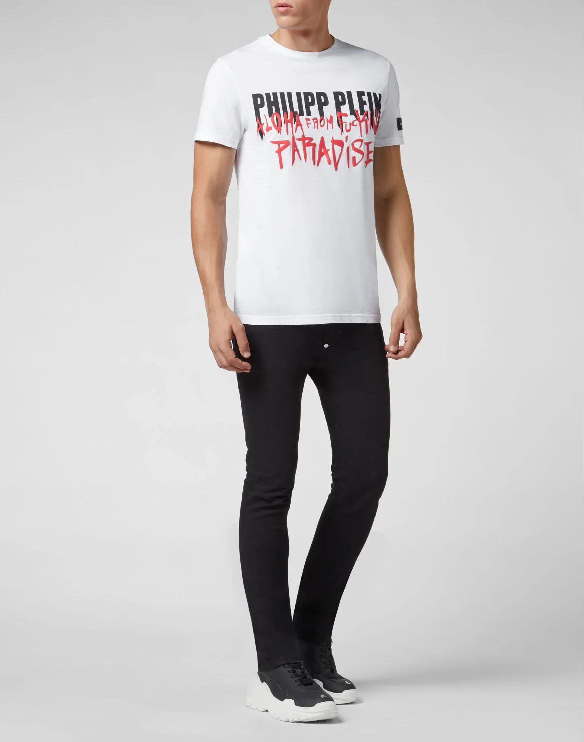 T-shirt Platinum Cut Round Neck Rock PP, цвет: Белый
