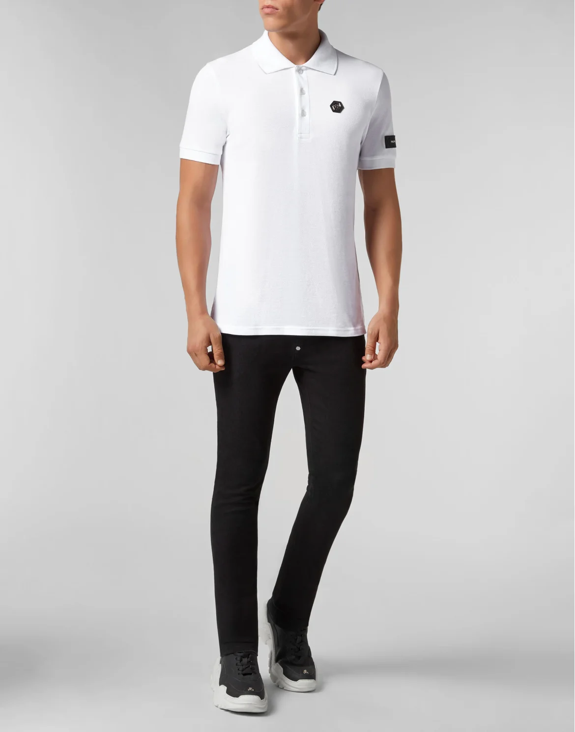 Slim Fit Polo shirt SS All over PP, цвет: Белый