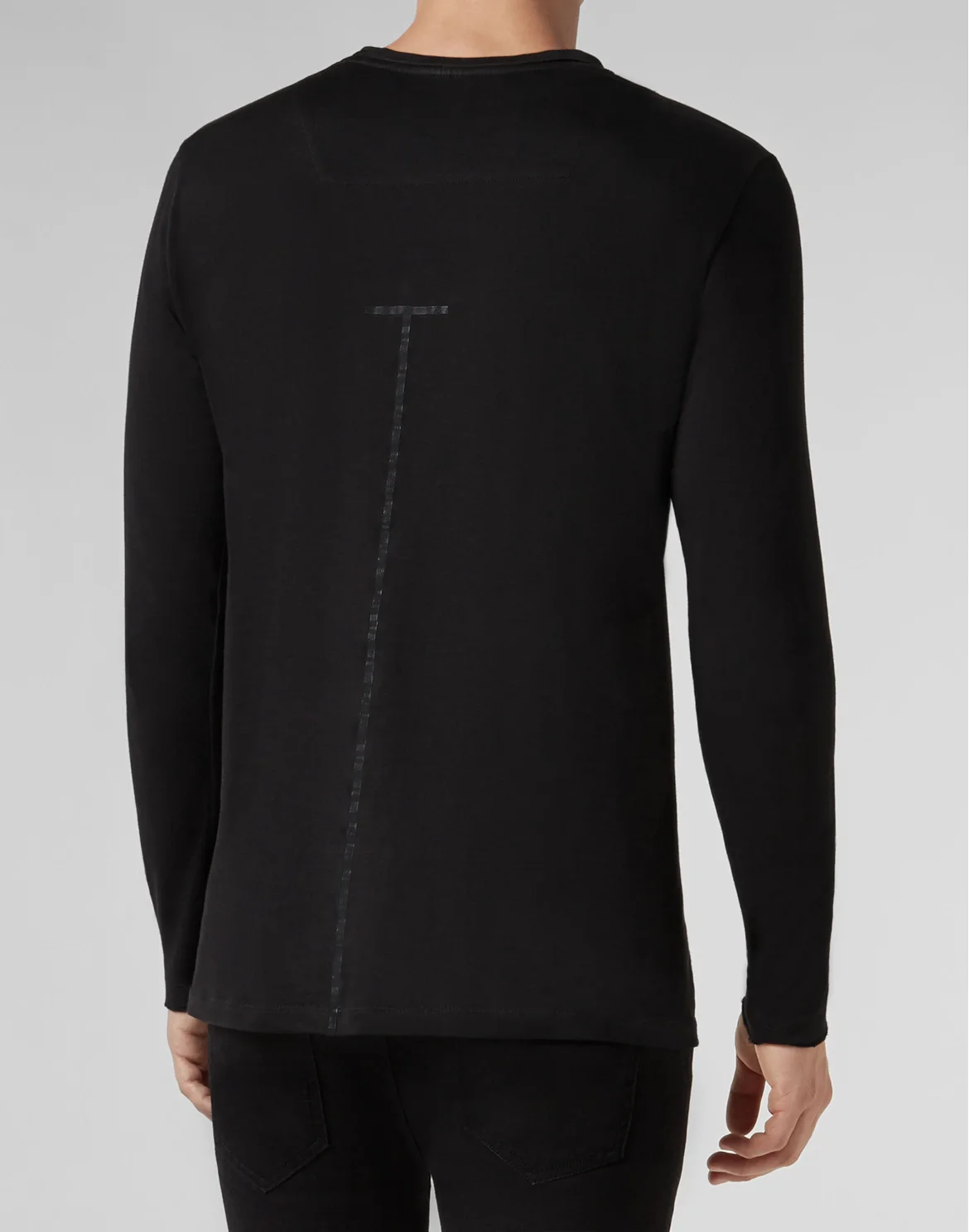 T-shirt Round Neck LS Statement, цвет: Черный
