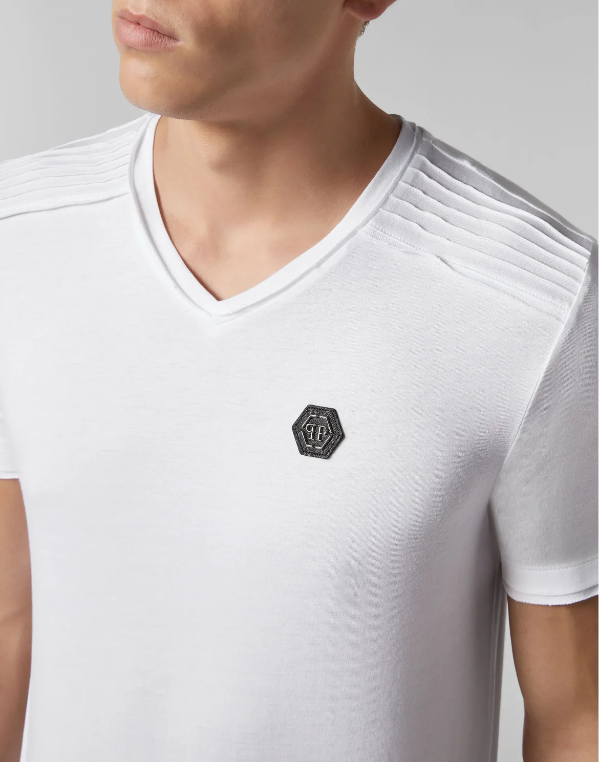 T-shirt V-Neck SS Statement, цвет: Белый