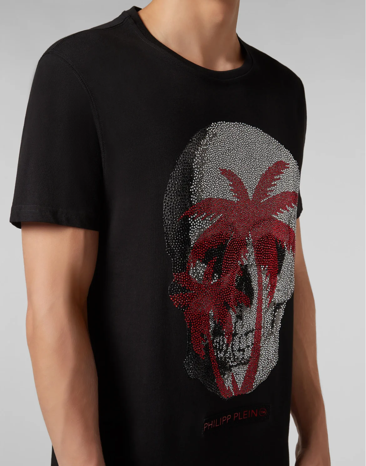 T-shirt Platinum Cut Round Neck Aloha Plein, цвет: Черный