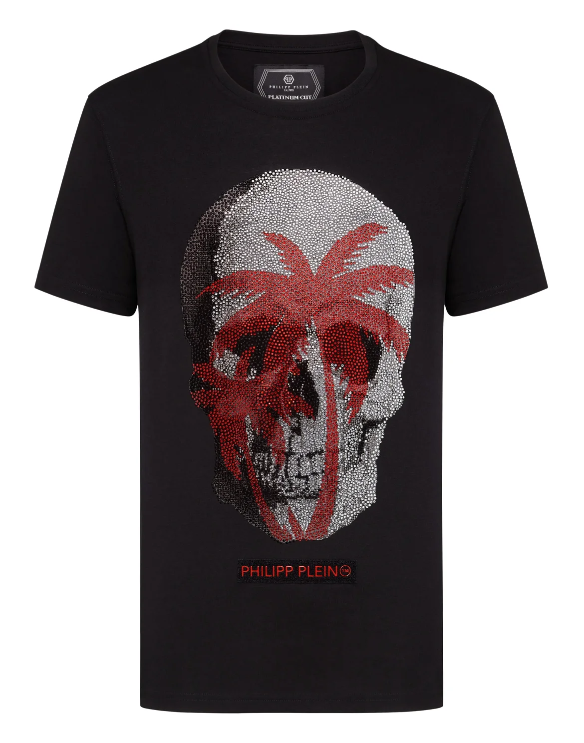 T-shirt Platinum Cut Round Neck Aloha Plein, цвет: Черный