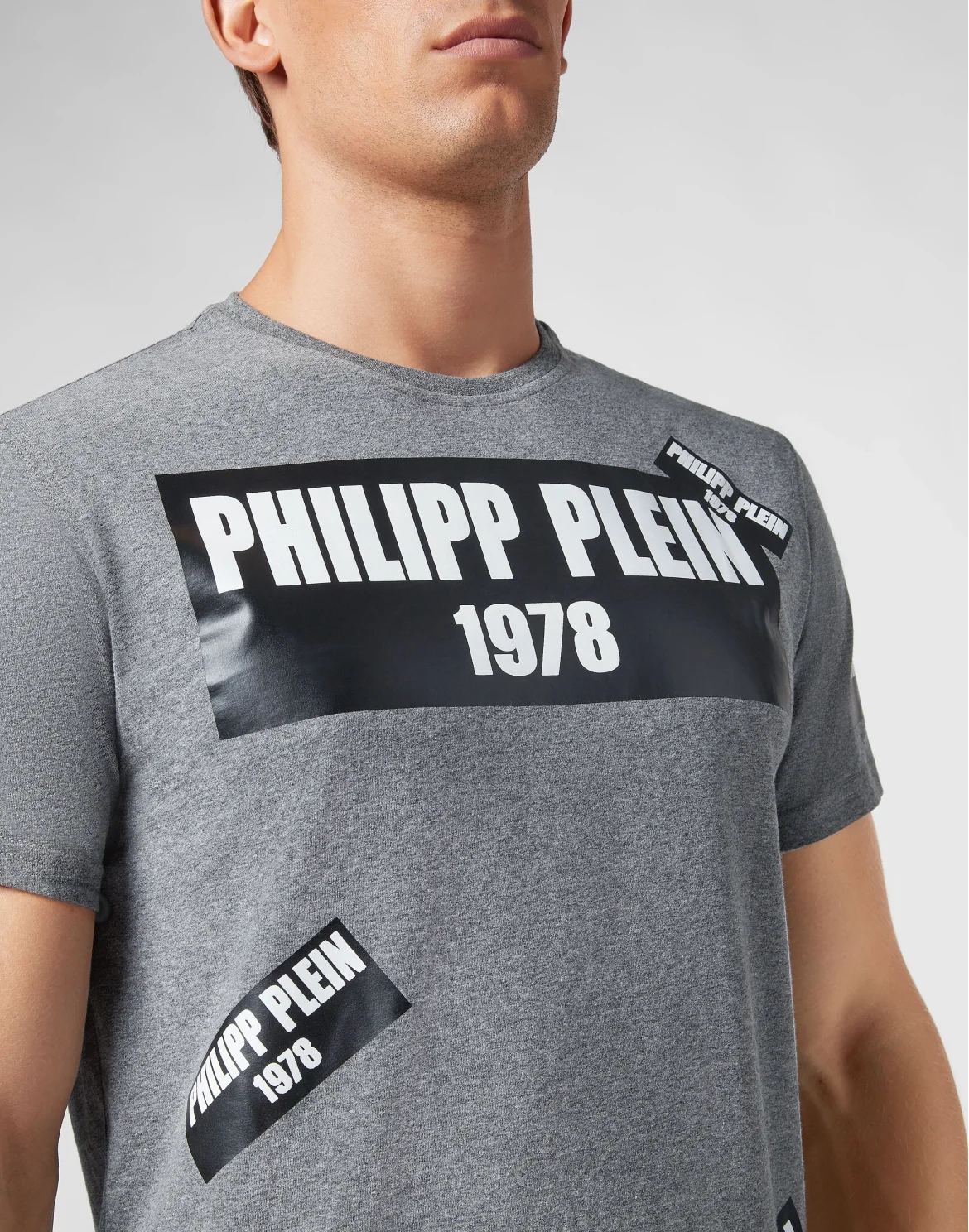 T-shirt Platinum Cut Round Neck PP1978, цвет: Серый