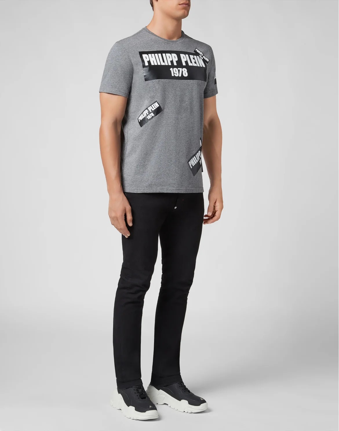 T-shirt Platinum Cut Round Neck PP1978, цвет: Серый
