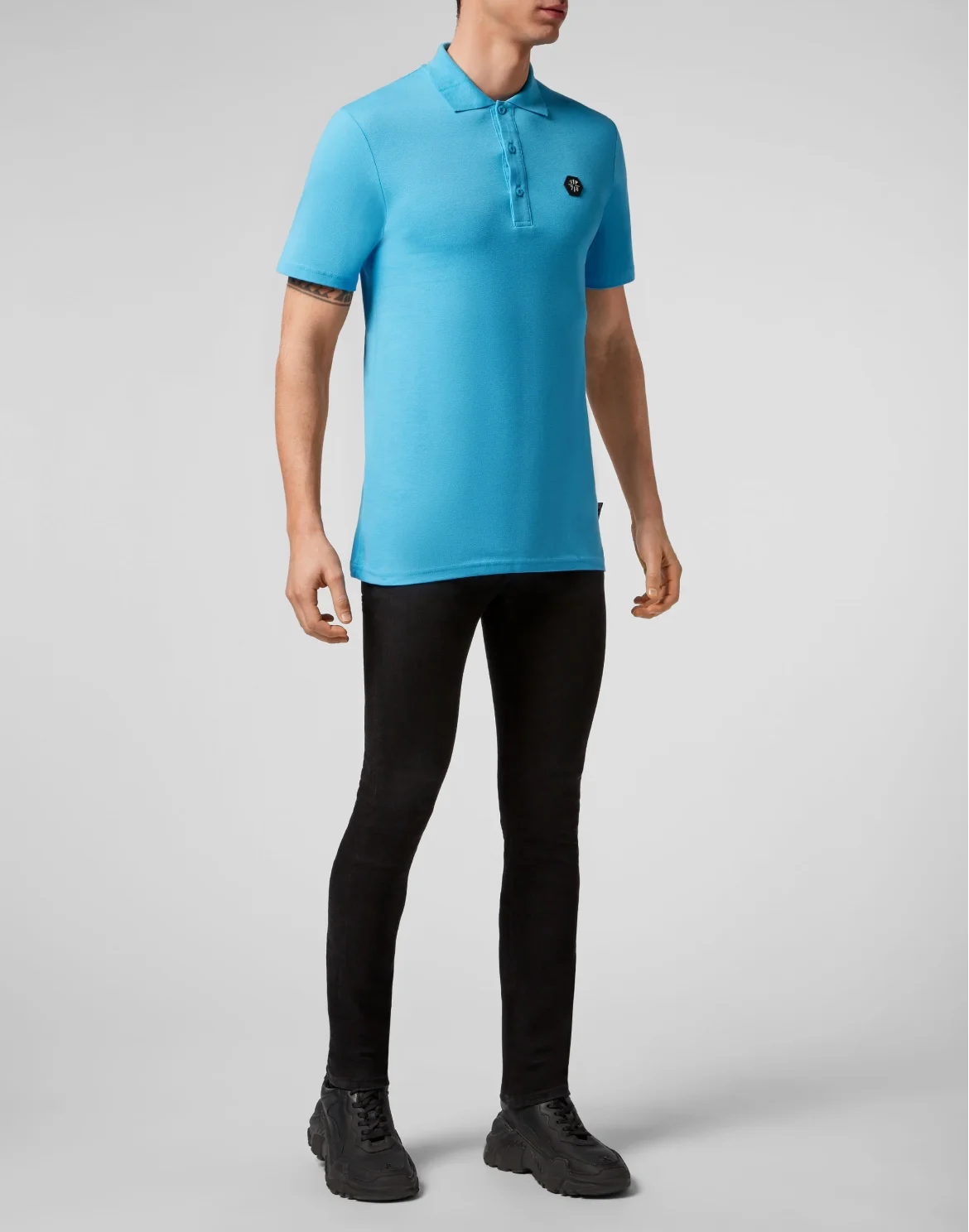 Slim Fit Polo shirt SS Hexagonal, цвет: Голубой