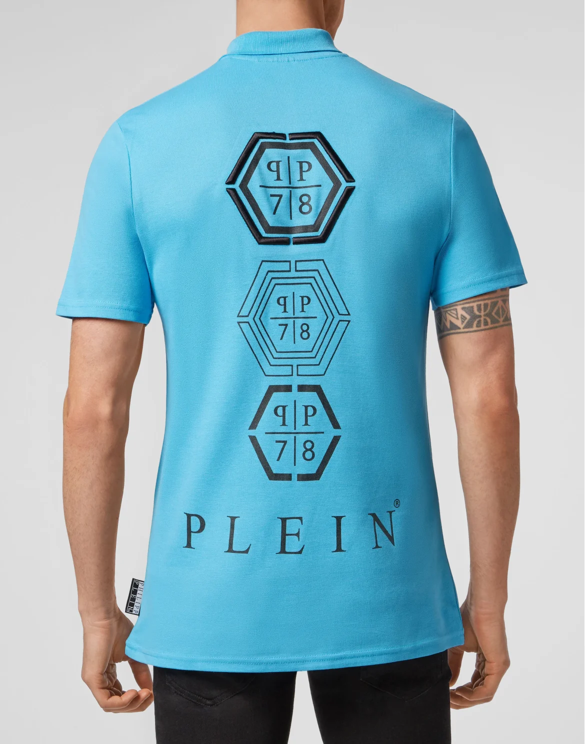Slim Fit Polo shirt SS Hexagonal, цвет: Голубой