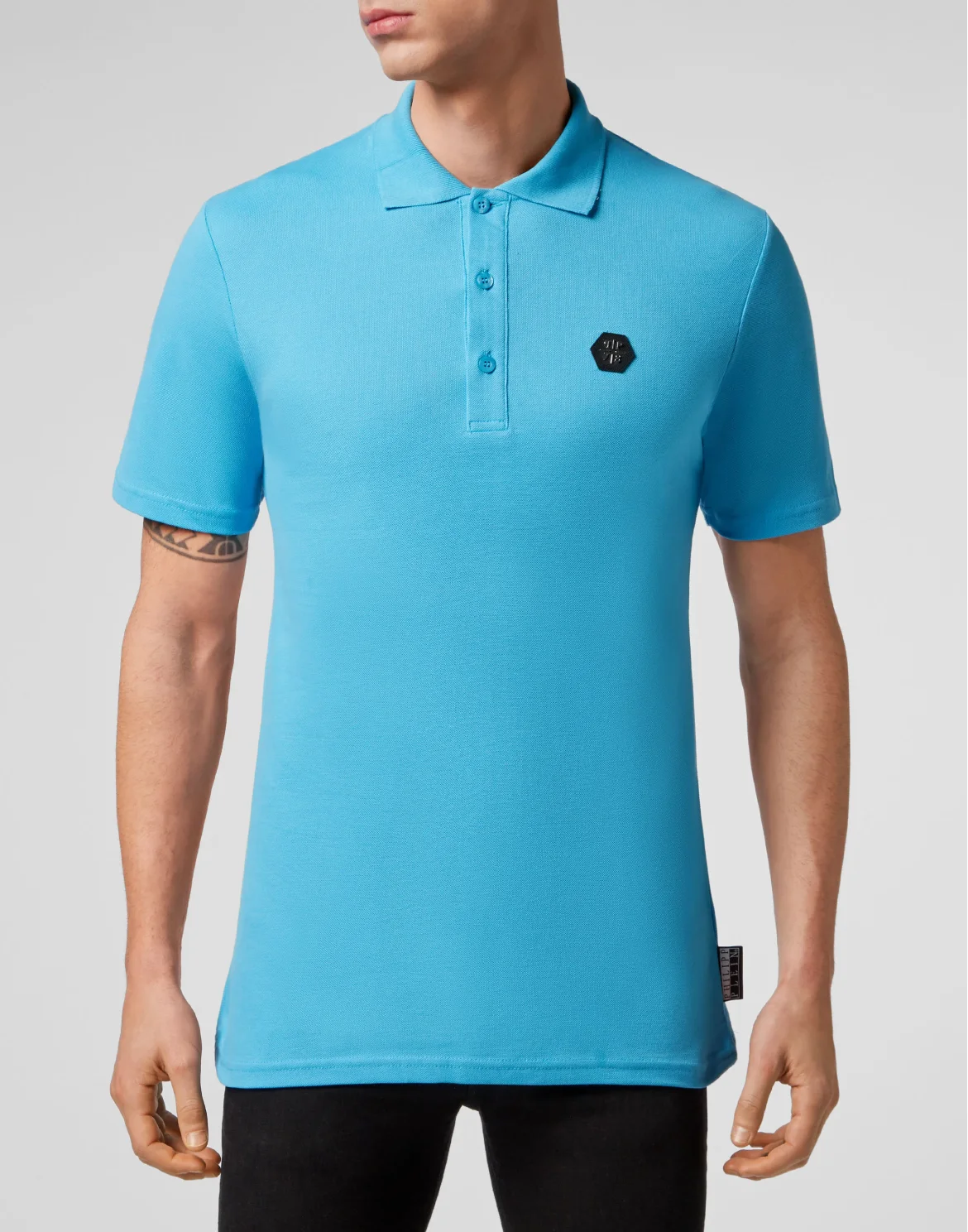 Slim Fit Polo shirt SS Hexagonal, цвет: Голубой