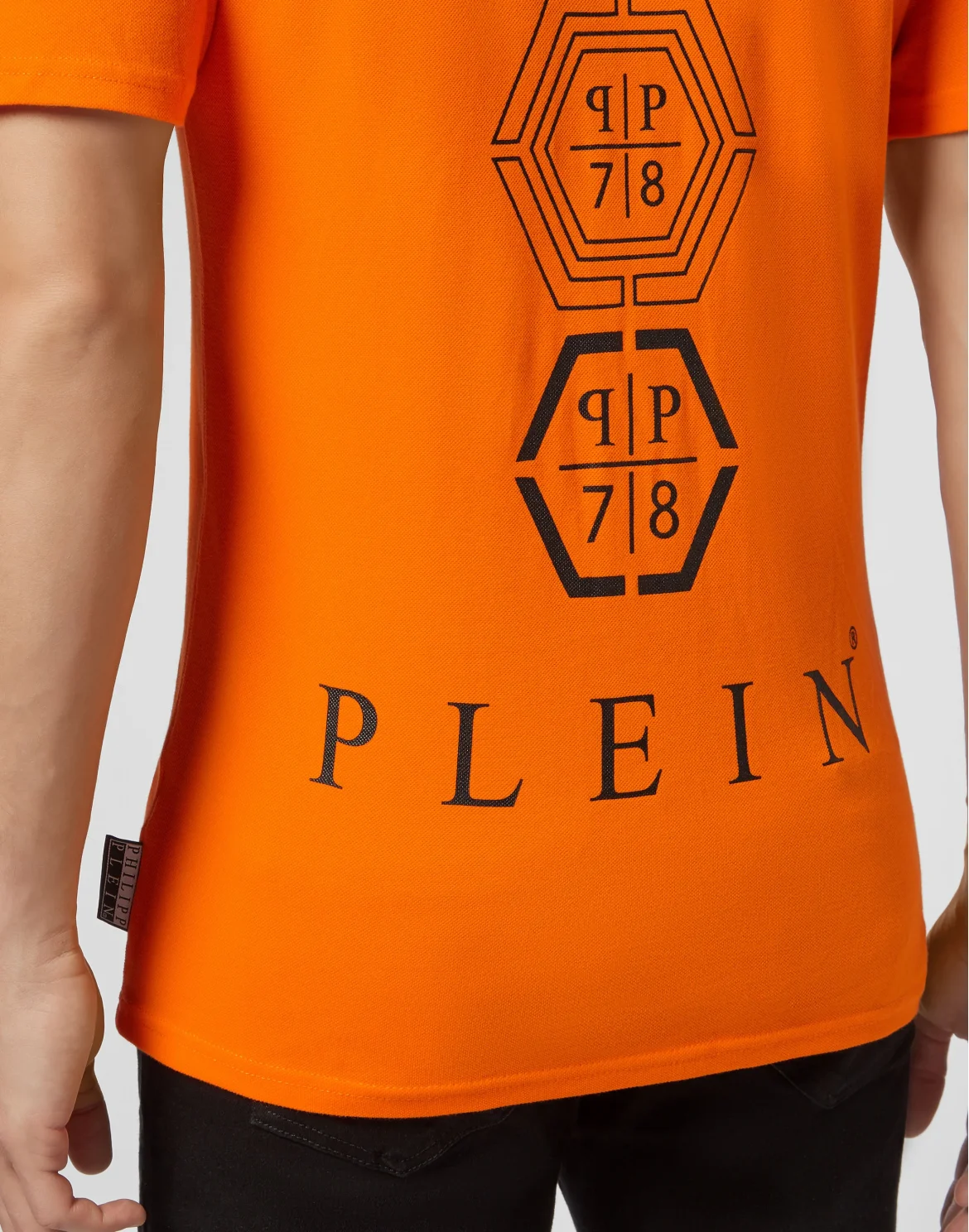 Slim Fit Polo shirt SS Hexagonal, цвет: Оранжевый