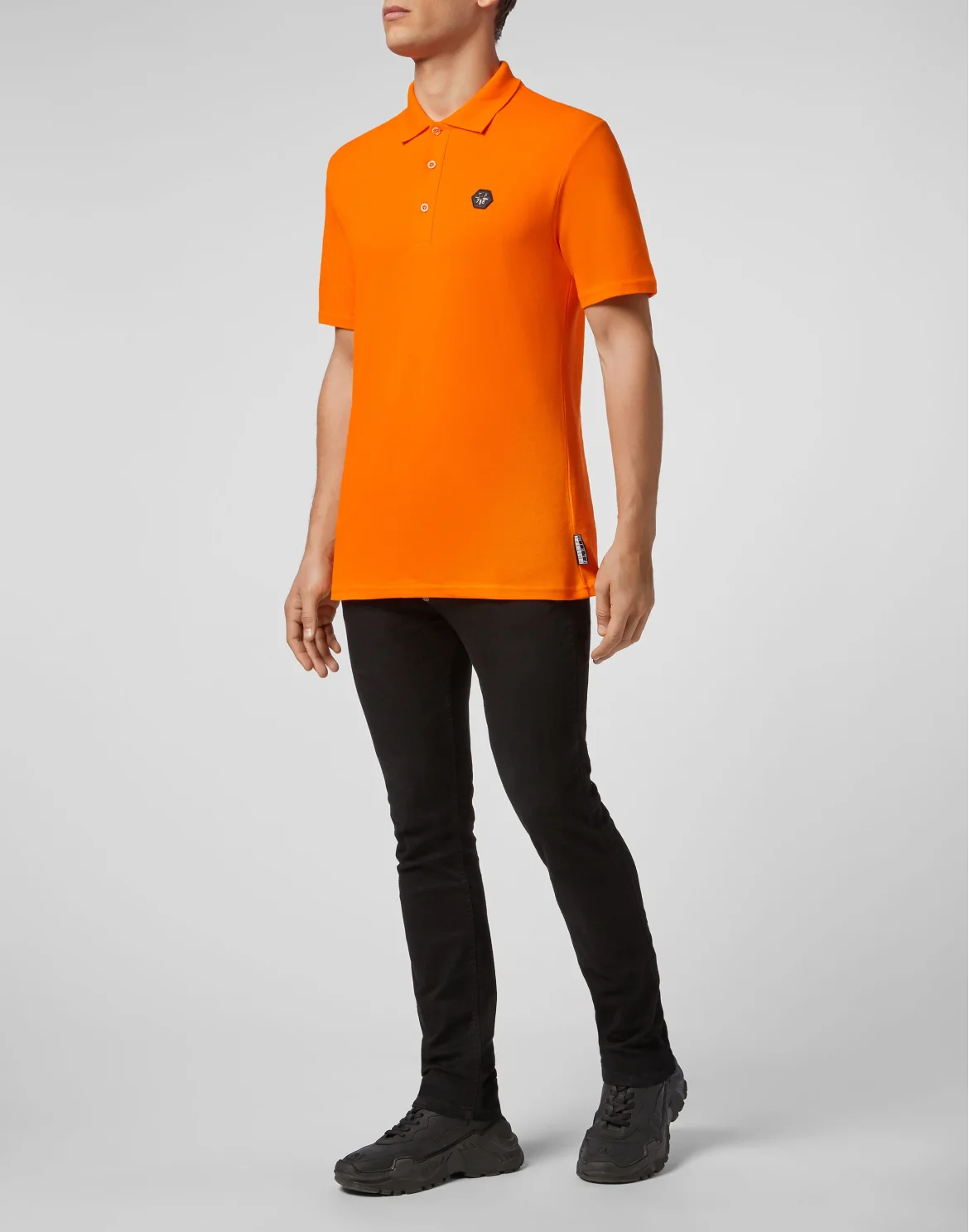 Slim Fit Polo shirt SS Hexagonal, цвет: Оранжевый