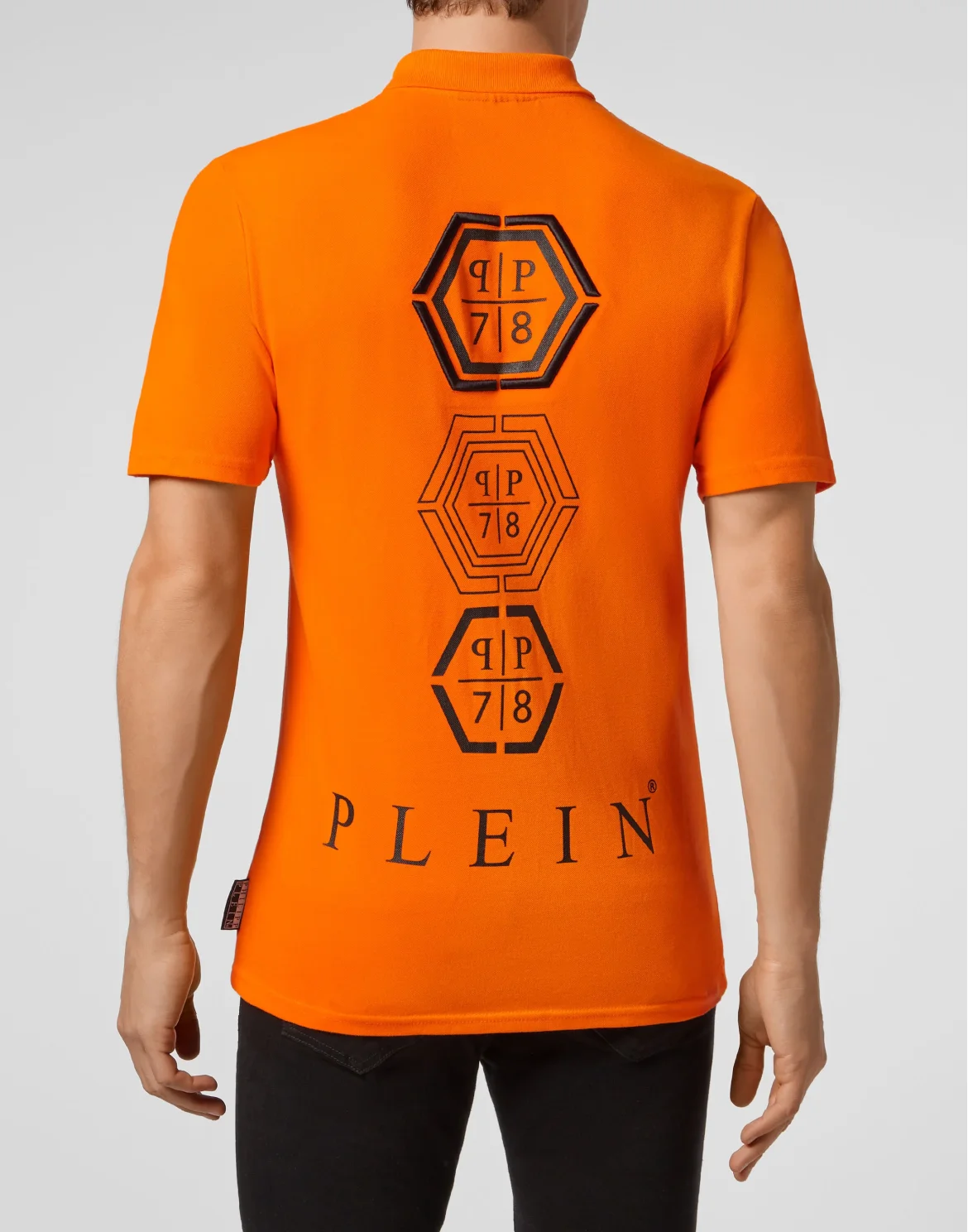 Slim Fit Polo shirt SS Hexagonal, цвет: Оранжевый