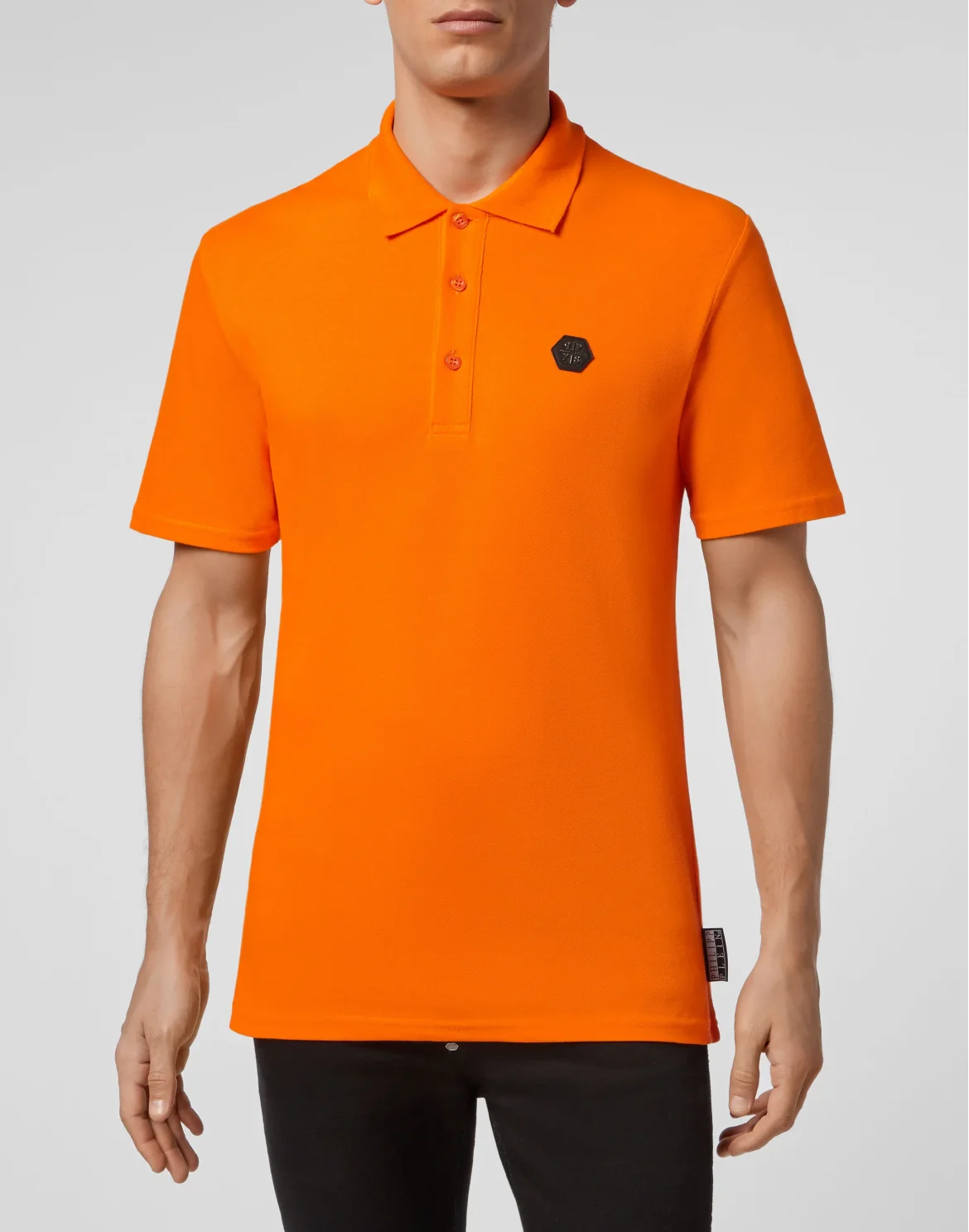 Slim Fit Polo shirt SS Hexagonal, цвет: Оранжевый