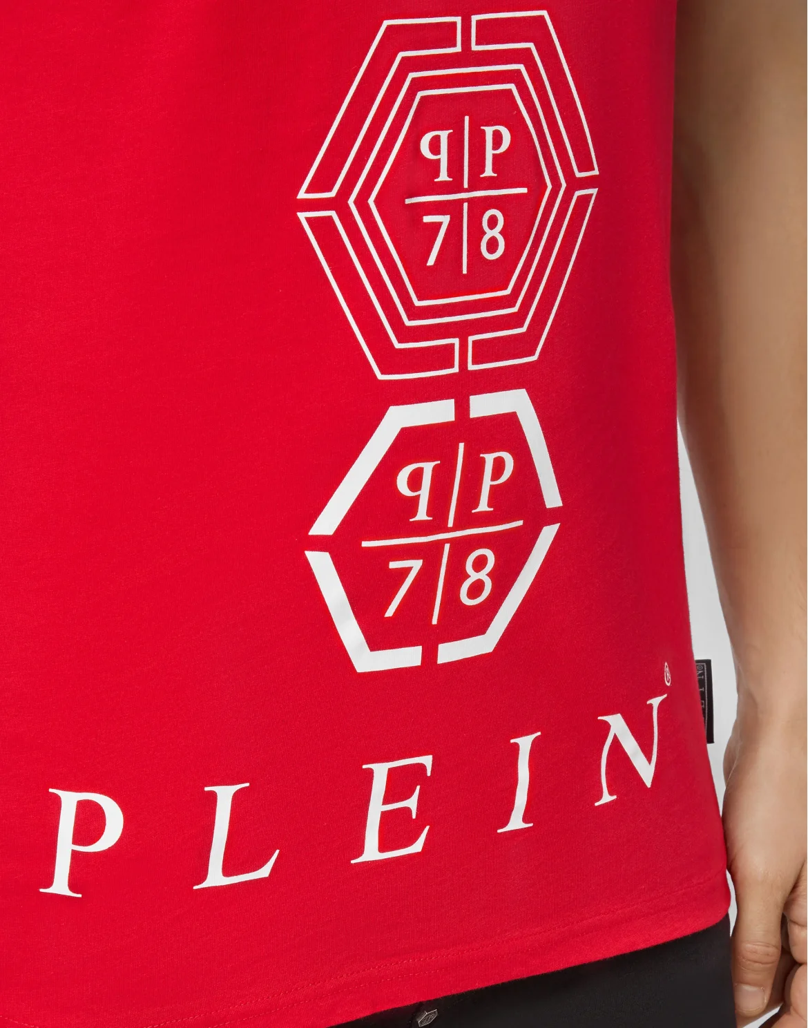 T-shirt Round Neck SS Hexagonal, цвет: Красный